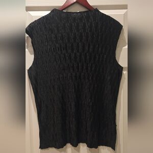 Topshop Black Textured Blouse